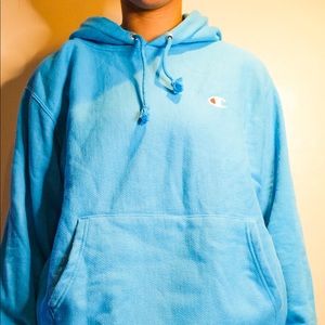 Blue champion hoodie 💙